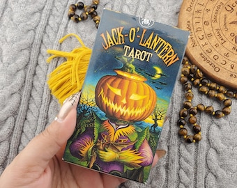Jack-O'-Lantern Tarot by Pietro Alligo, 78 Card Tarot Deck With Little White Book And Box - USED