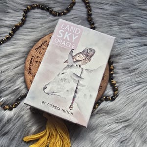 Land Sky Oracle di Theresa Hutch, mazzo di 49 carte con guida di accompagnamento e scatola originale - USATO