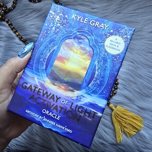 Oráculo de activación de la Puerta de la Luz de Kyle Gray, baraja de 44 cartas con guía complementaria y caja original - USADO