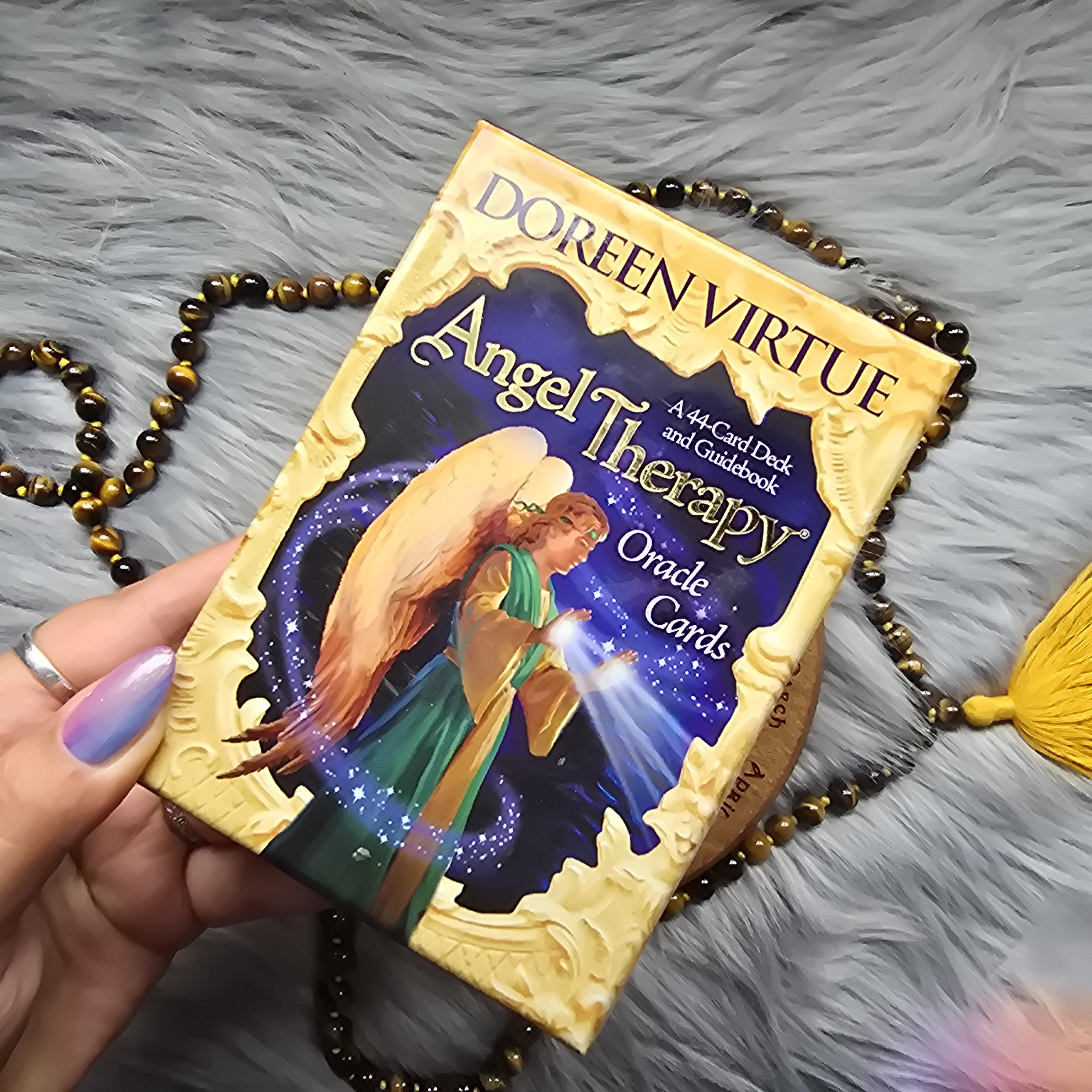 Angel Therapy Oracle Cards by Doreen Virtue, 44 card deck with companion guidebook and original box - USED