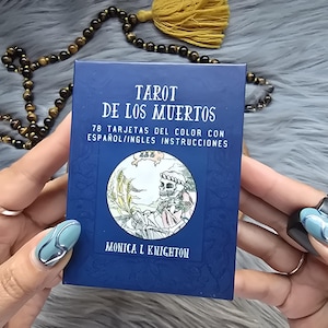 Tarot De Los Muertos de Monica L Knighton, baraja de tarot de 78 cartas con guía complementaria y caja - USADA