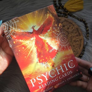 Cartas de leitura psíquica de Debbie Malone Amalia I. Chitulescu, baralho de 36 cartas com guia e caixa original - USADO