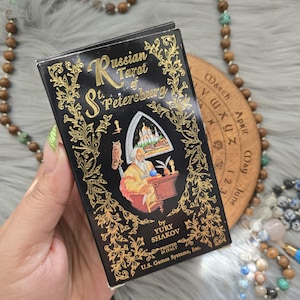 Russian Tarot of St. Petersburg by Yury Shakov, 78 card tarot deck with little white book and box - USED