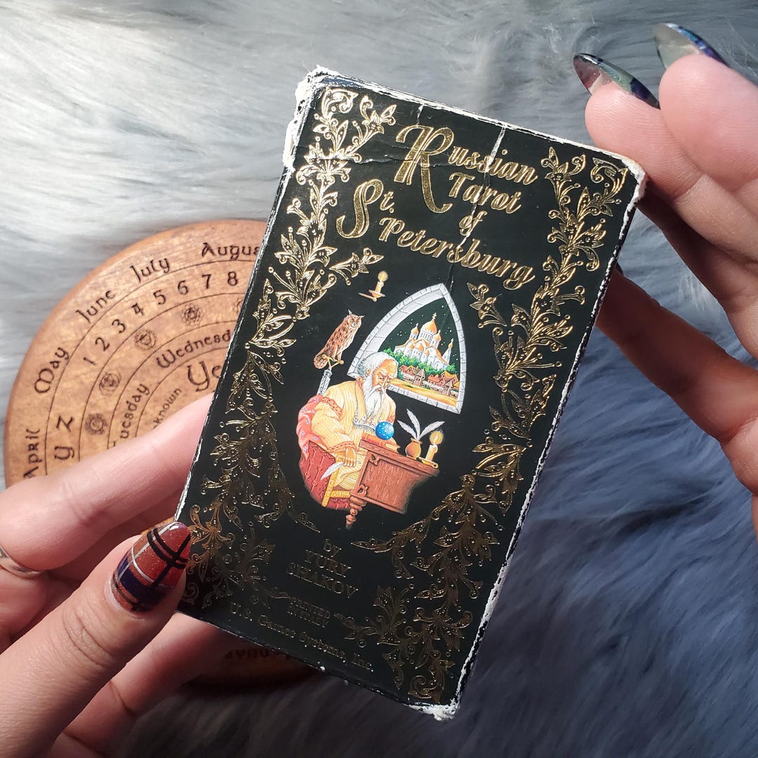 Russian Tarot of St. Petersburg Deck by Yury Shakov, 78 Card Tarot Deck With Little White Book ...