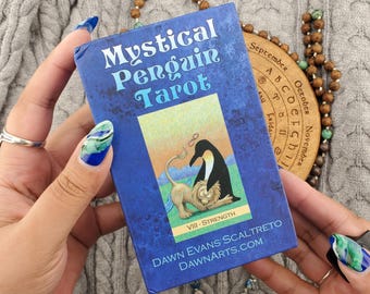 Mystical Penguin Tarot Cards 79 Card Complete Deck 2021 Dawn Evans Scaltreto