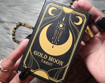 Gold Moon-tarot, tarotdeck van 78 kaarten met doos, geen gids - acceptabel