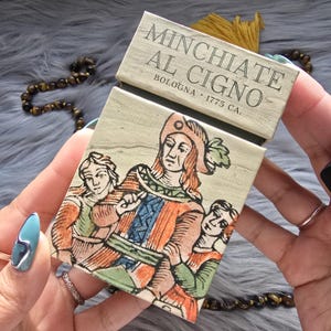 Minchiate Al Cigno 556 de 3999, baraja de tarot de 97 cartas con guía complementaria y caja - USADA