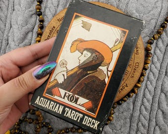 Aquarian TAROT the Fool Blue Back Cards 1970 AQ78 Palladini Art