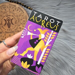 Tarot Aureus van Ruth Anang, tarotdeck van 78 kaarten met originele doos, geen gids - GEBRUIKT