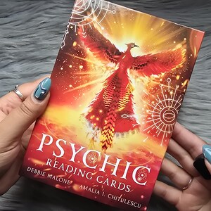 Cartas de leitura psíquica de Debbie Malone Amalia I. Chitulescu, baralho de 36 cartas com guia e caixa original - USADO