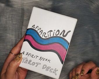 Apparition A Spirit Speak Tarot Deck by Mary Elizabeth Evans, 78 card tarot deck with companion guidebook and box