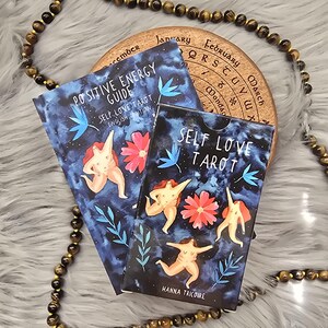 Tarô do Amor Próprio e Guia de Energia Positiva por Hanna Tricoire, baralho de tarô de 78 cartas com guia e caixa - USADO