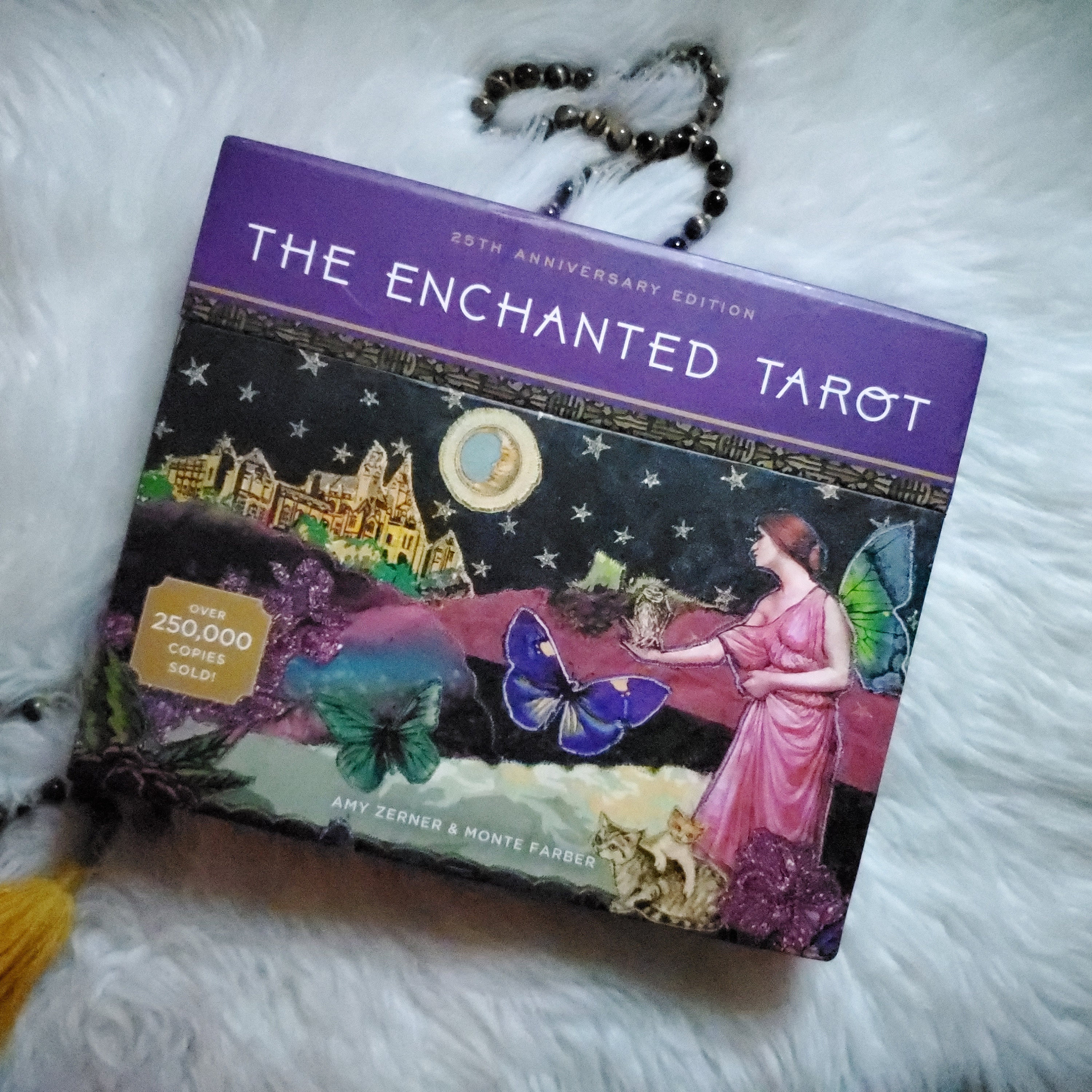 The Enchanted Tarot 25th Anniversary Edition by Amy Zerner & Monte Farber,  78 card tarot deck with companion guidebook and box