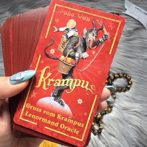 Krampus Lenormand, kaartspel met 37 kaarten, geen gids, geen doos: GEBRUIKT