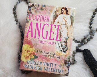 Guardian Angel Tarot Cards by Doreen Virtue, 78 card deck with companion guidebook and original box