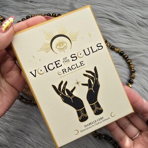 Oráculo da Voz das Almas por Isabelle Cerf, baralho de 42 cartas com guia complementar e caixa original - USADO