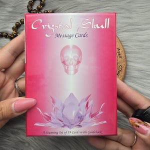 Crystal Skull-berichtenkaarten van White Elk Woman, 39 kaartendeck met bijbehorende gids en originele doos - GEBRUIKT