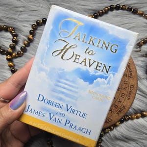 Talking to Heaven Oracle par Doreen Virtue et James Van Praagh, jeu de 44 cartes avec guide et boîte d'origine - OCCASION