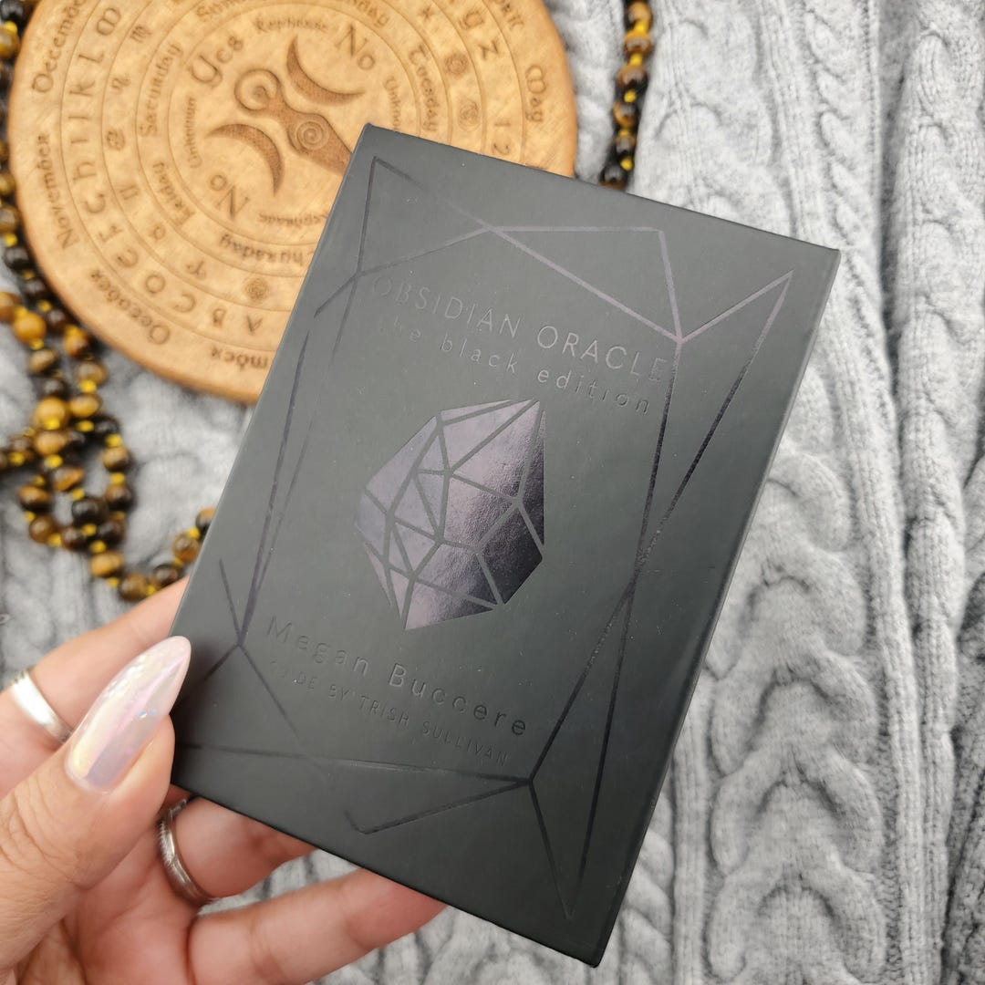 Obsidian Oracle Cards 61 Card Complete Deck the Black Edition Megan ...