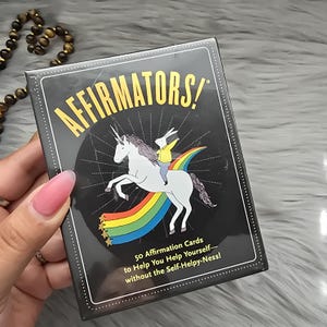 Bevestigers! 50 tarotkaarten om jezelf te helpen, zonder zelfhulp!, kaartspel van 50 kaarten met originele doos, nieuw
