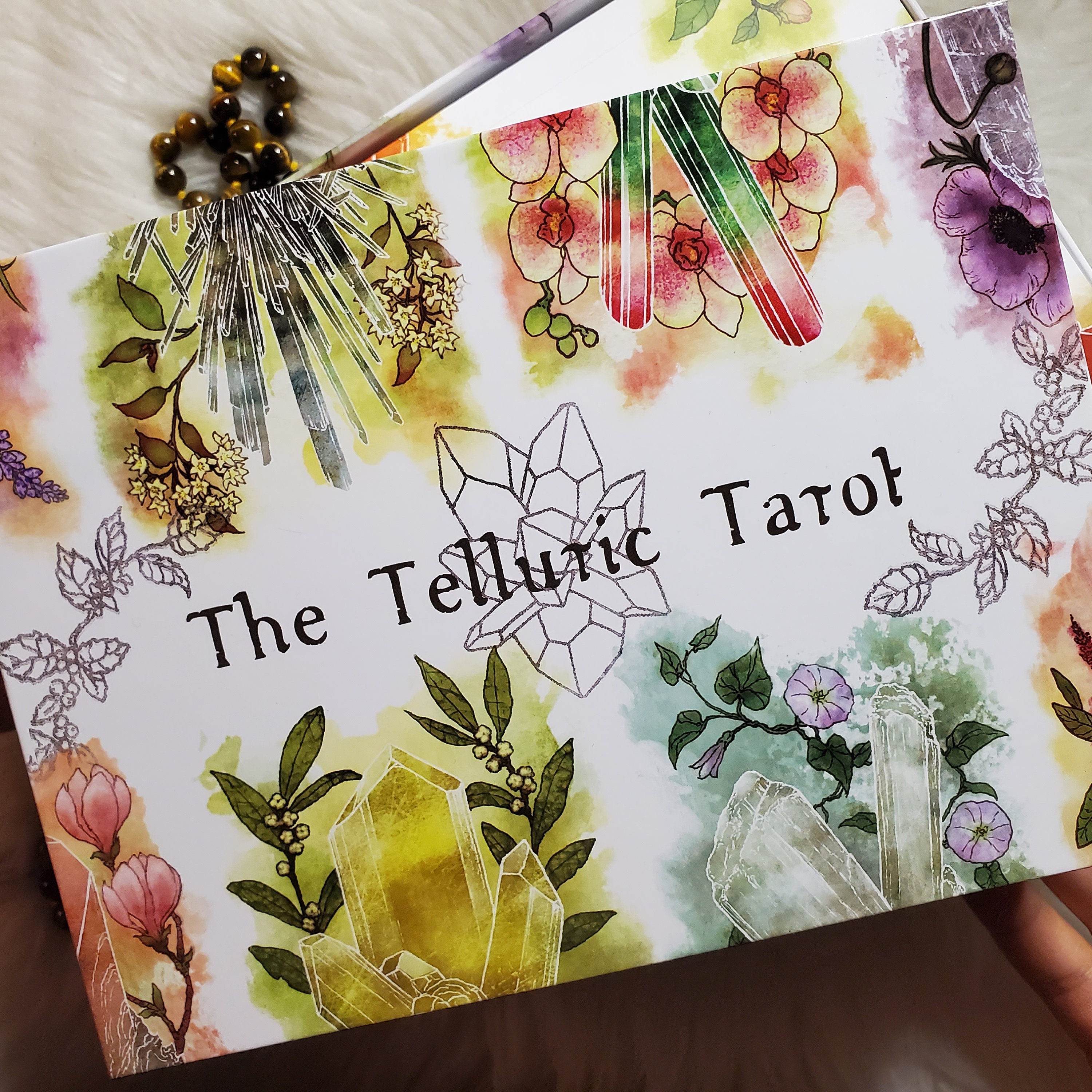 The Telluric Tarot An Oracle of Stones and Plants by Lunaria Gold, 78 card  tarot deck with companion guidebook and box