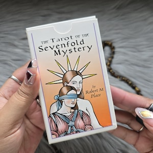 The Tarot of the Sevenfold Mystery by Robert M Place, 78 Card Tarot Deck With Little White Book And Box - USED