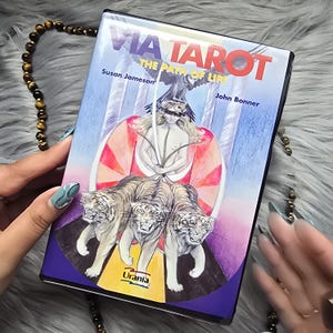 Via Tarot O Caminho da Vida de Susan Jameson, baralho de tarô de 78 cartas com guia e estojo de plástico - USADO