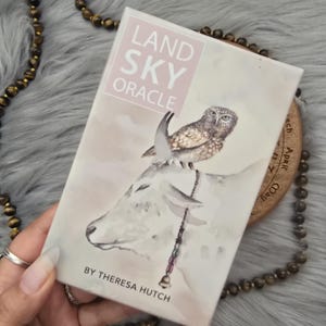 Land Sky Oracle de Theresa Hutch, baralho de 49 cartas com guia complementar e caixa original - USADO