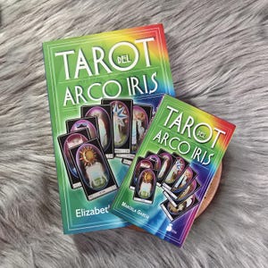 Tarot Del Arco Iris par Marcela Garcia, jeu de tarot de 78 cartes avec guide et boîte - OCCASION