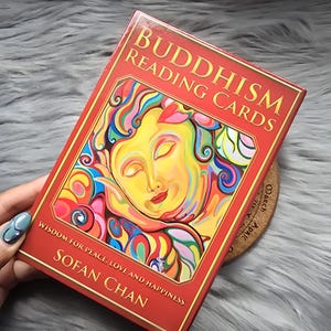 Buddhismus Lesekarten Wisdom For Peace, Love and Happiness von Sofan Chan, 36 Karten Kartenspiel mit dazugehörigen Anleitungsbuch und Original Box - GEBRAUCHT