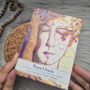 Oráculo da Paz: Orientação para Tempos Desafiadores, de Toni Carmine Salerno e Leela J. Williams, baralho de 45 cartas com guia e caixa - USADO