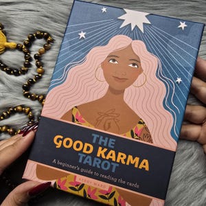 The Good Karma Tarot de Kerry Ward, baralho de tarô de 78 cartas com guia e caixa - USADO