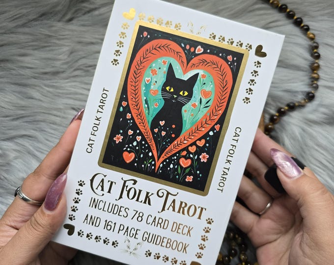 Cat Folk Tarot, 78 Card Tarot Deck With Guidebook and Box - USED - Etsy