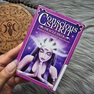 Baraja de oráculo del espíritu consciente de Kim Dreyer, 44 cartas con pequeño libro blanco y caja original - USADA