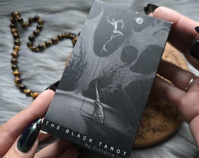 The Black Tarot by Victoria Iva, 78 Card Tarot Deck With Guidebook and ...