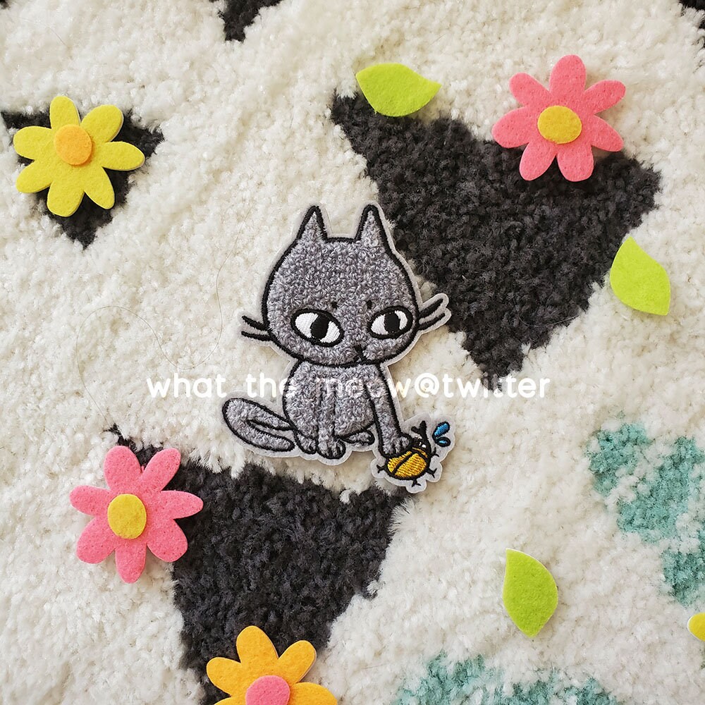 Cat fuzzy patch Etsy