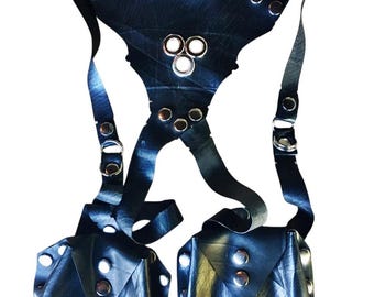 Handgemachte Upcycled Rubber Holster Bag, Unisex Gürtel