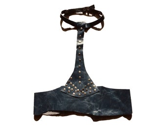 Upcycled Leder Body Harness - Handgefertigter Verstellbarer Körpergürtel