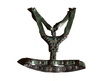 Handgefertigter Upcycled Leder Harness Gürtel - Verstellbare Körperaccessoires