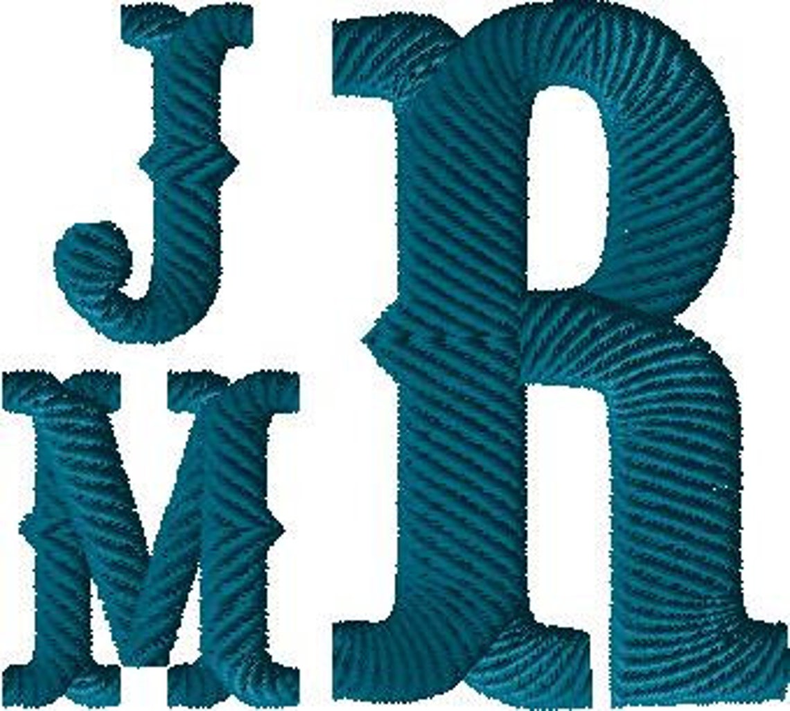 Boys Stacked Monogram Embroidery Design Stacked Embroidery Etsy