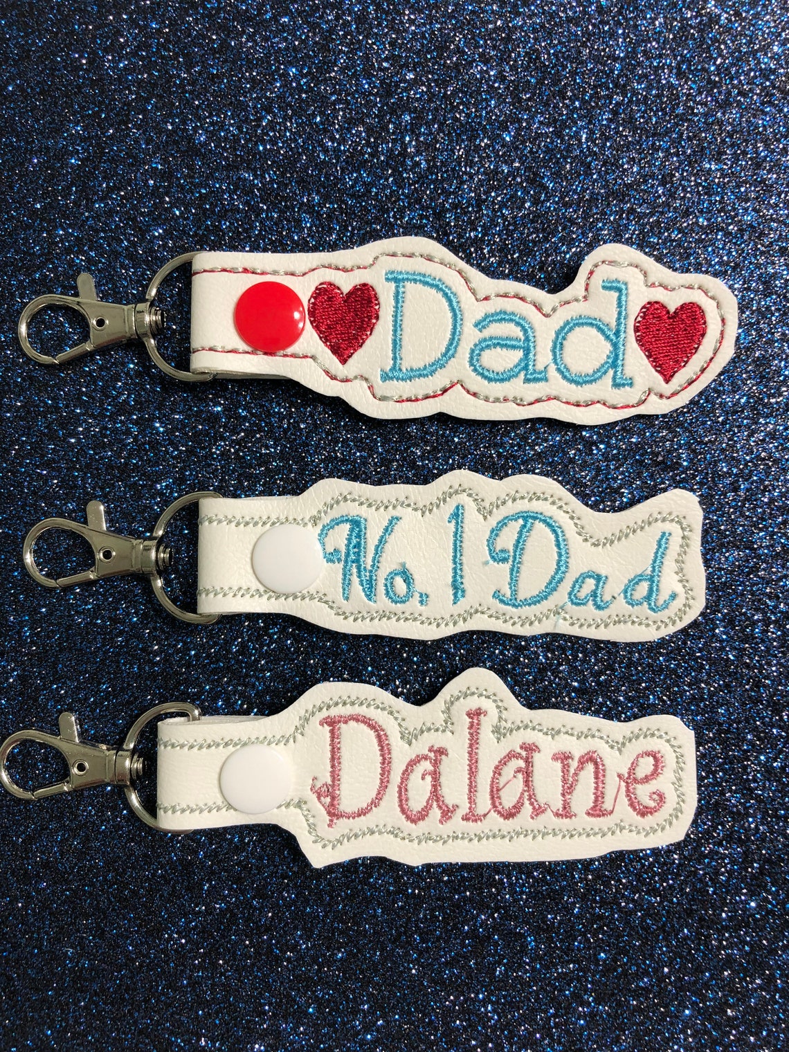 Dad snap tab embroidery design fathers day gift key fob  etsy Dad snap tab embroidery design fathers day gift key fob  etsy