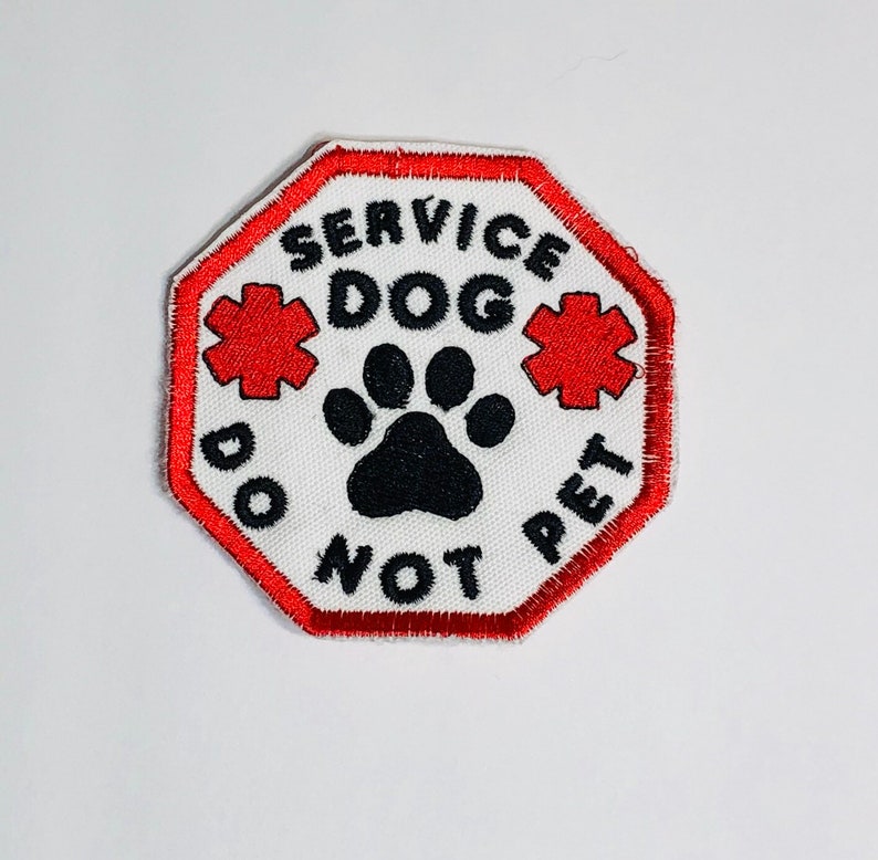 Service Dog Patch Embroidered Patch Iron On Applique Sew On Patch Dog Patch Iron On Patch Custom Dog Patch Do Not Pet Patch