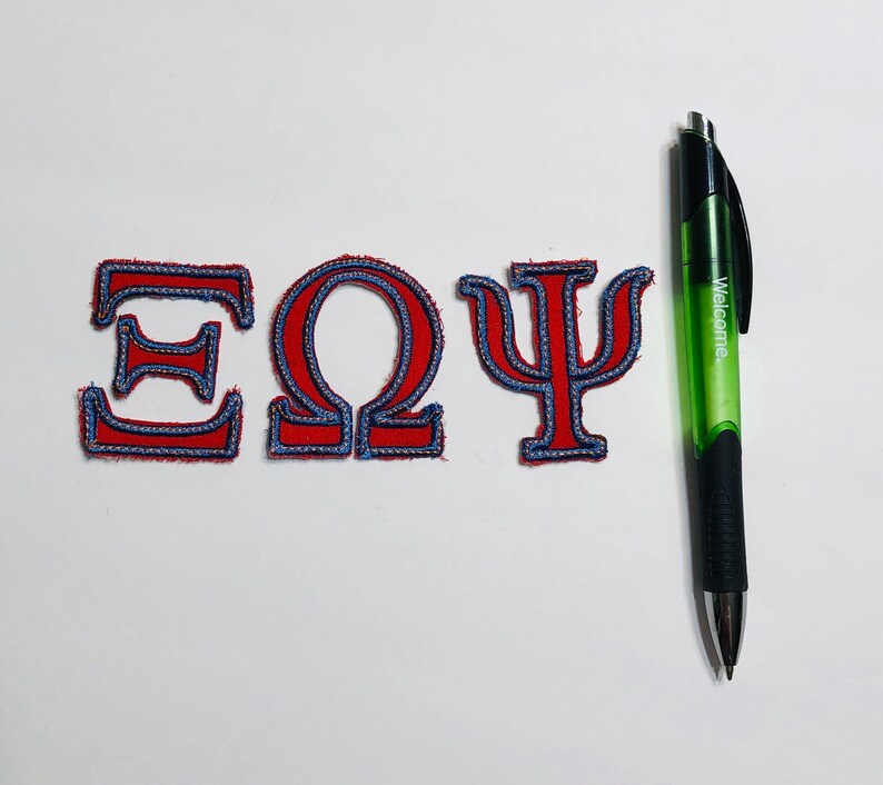 Four Inch Patch Sew On Patch Custom Patch Sorority Letter Greek Iron On Letters Backpack Patch Iron On Patch College Iron On Applique