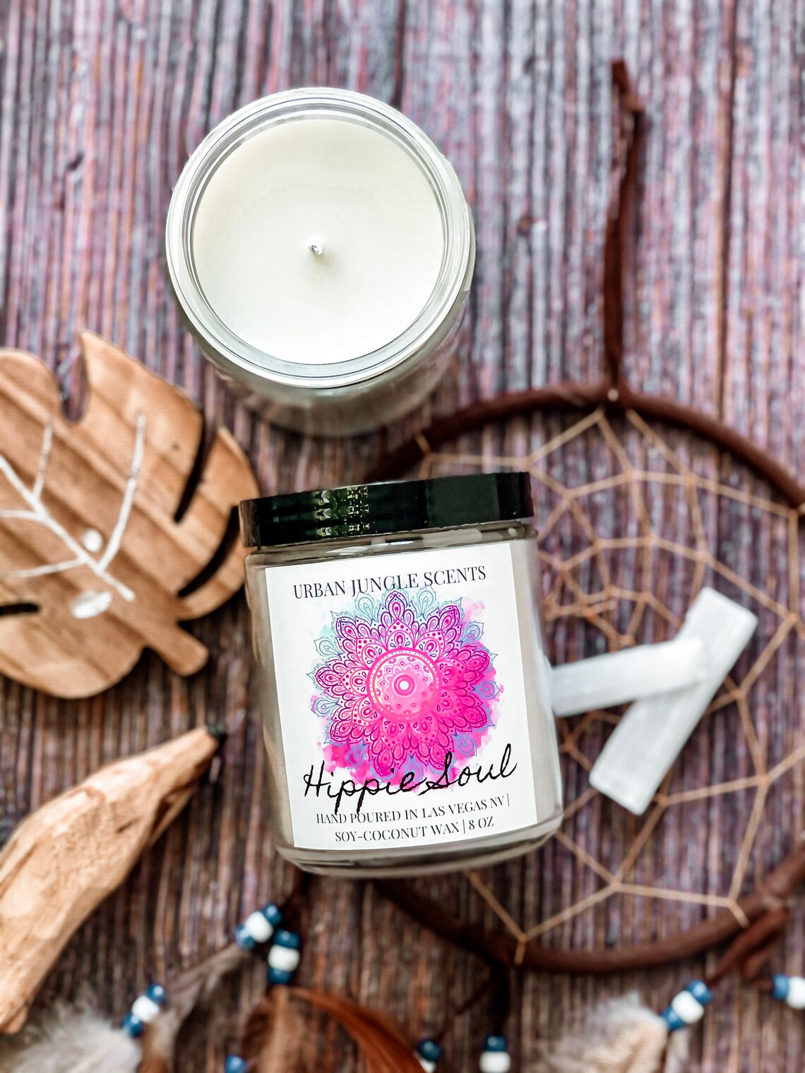 Hippie Soul Scented Candles Sandalwood Hippie Candles Etsy