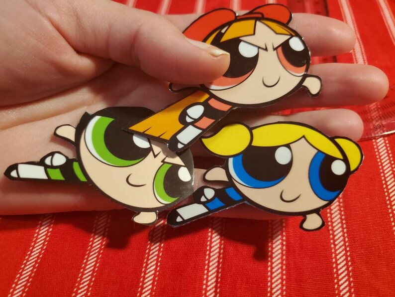 Powerpuff Girls refrigerator Set of 3. Etsy