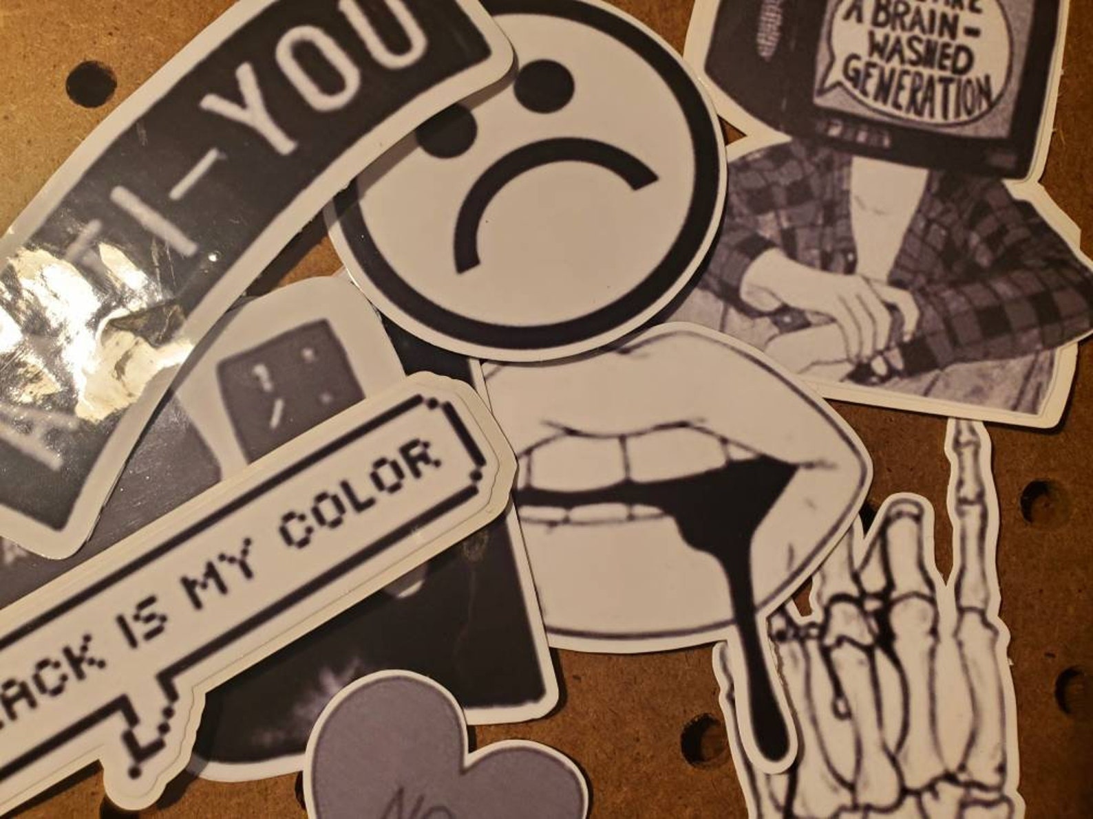 Emo/goth vinyl decals custom & handmade Etsy