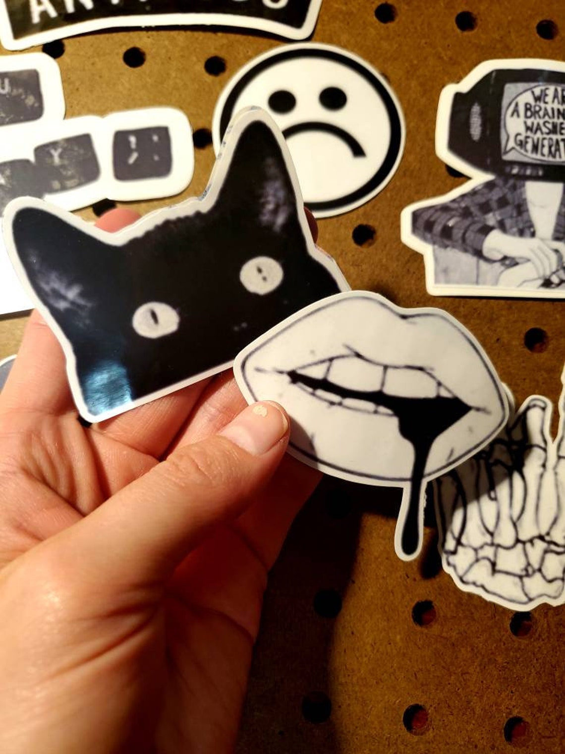 Emo/goth vinyl decals custom & handmade Etsy