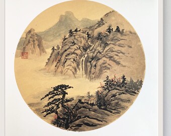 Oriental Art Traditional Chinese Ink Painting Original Shanshui Landscape Painting Asian Wall Art Vintage Unique Room Decor, Not Print!