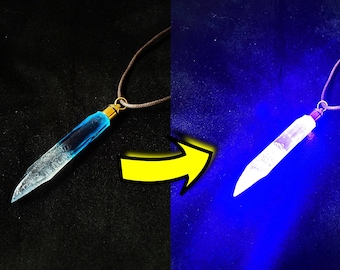 Star Wars Lightsaber Andor Kyber Crystal 100 % Handcrafted Smooth Glowing Replica Pendant / Keychain / Necklace