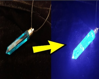 Star Wars lichtzwaard Kyber-kristal 100% handgemaakte gloeiende replicahanger/sleutelhanger/ketting. Zes kleuren [Bekijk Making of Movie]